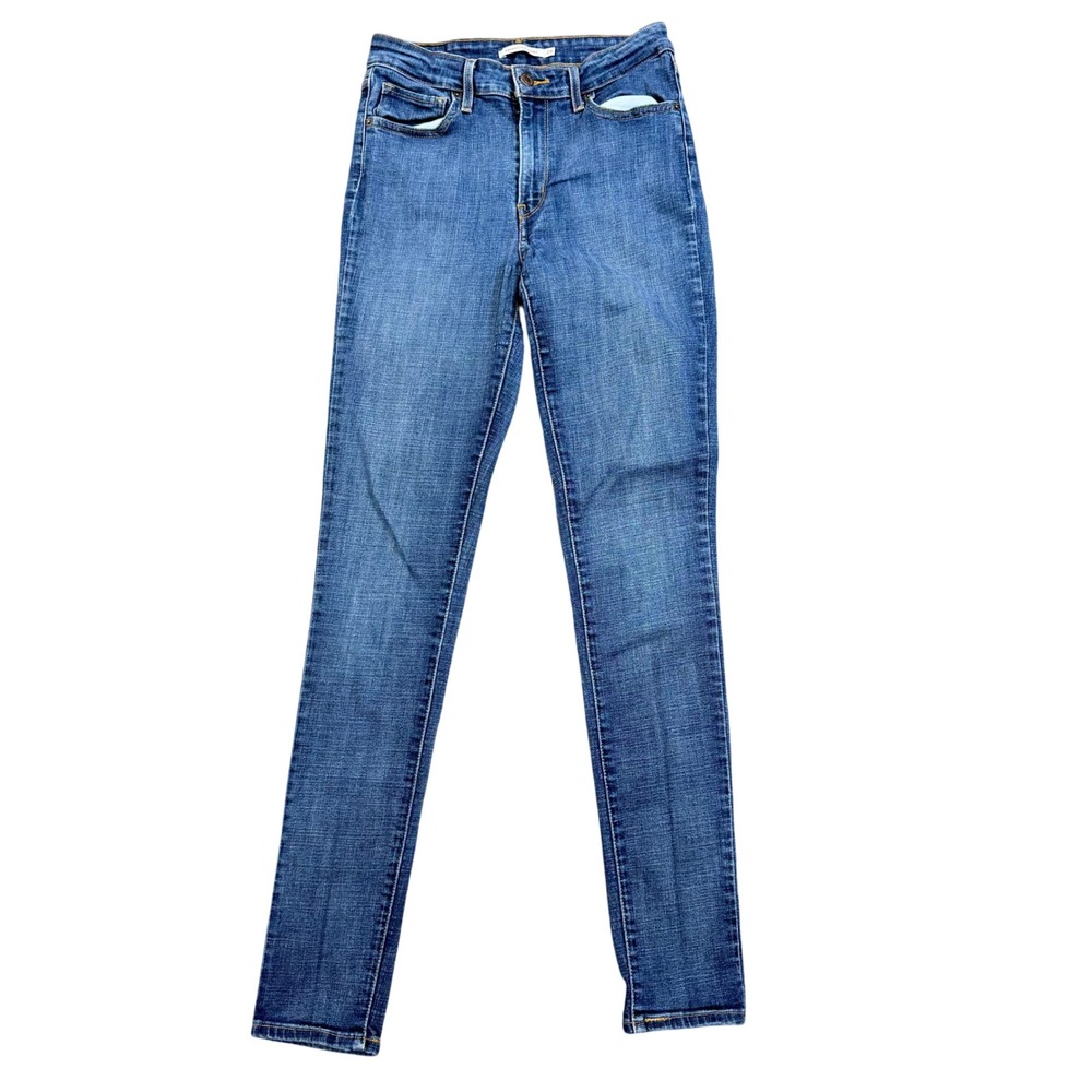 Levis 721 High Rise Skinny Jeans Womens 29W 34L Blue 18882-0047